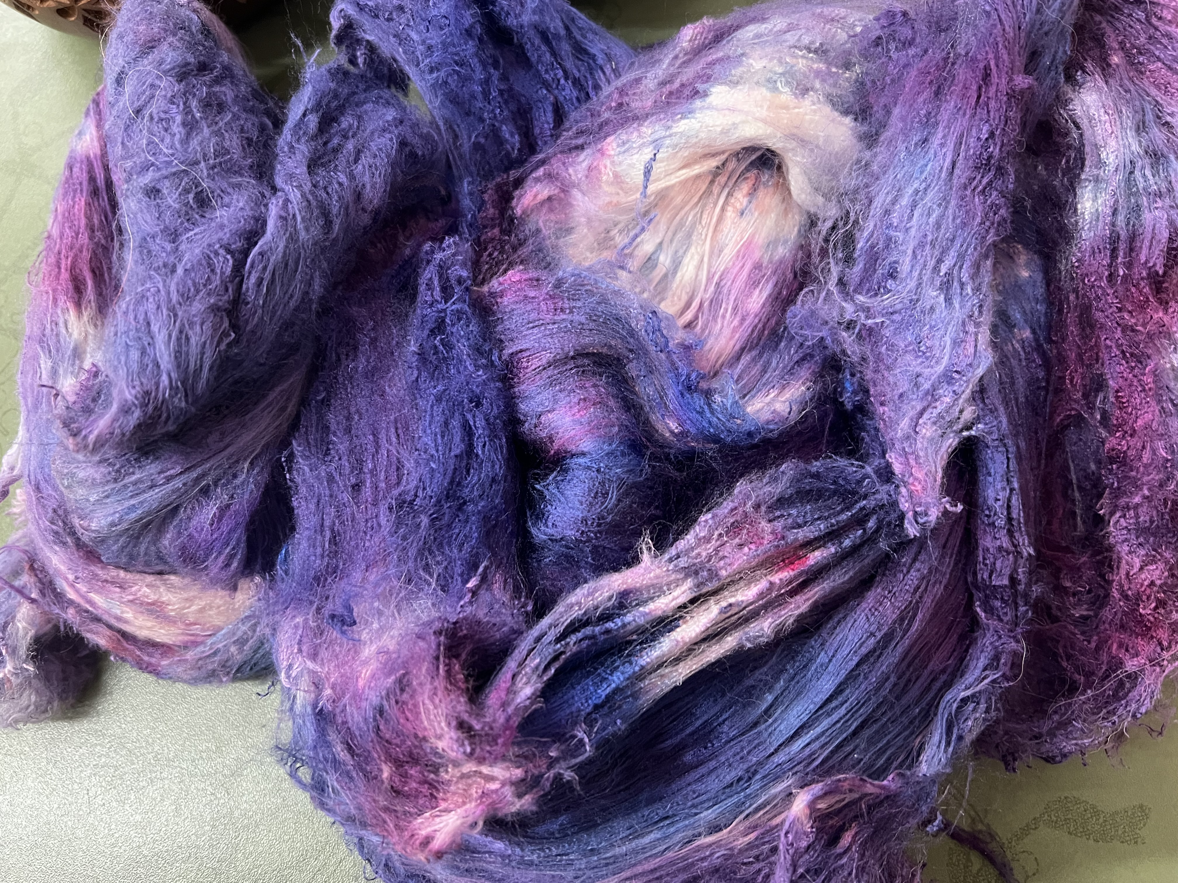 Bewitching Fibers Hand-Painted Mulberry Silk La...