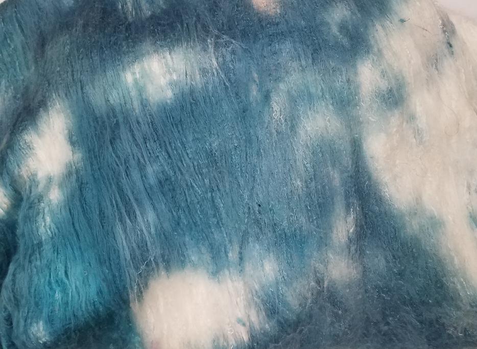 Bewitching Fibers Hand-Painted Mulberry Silk Lap per Ounce - Clouds