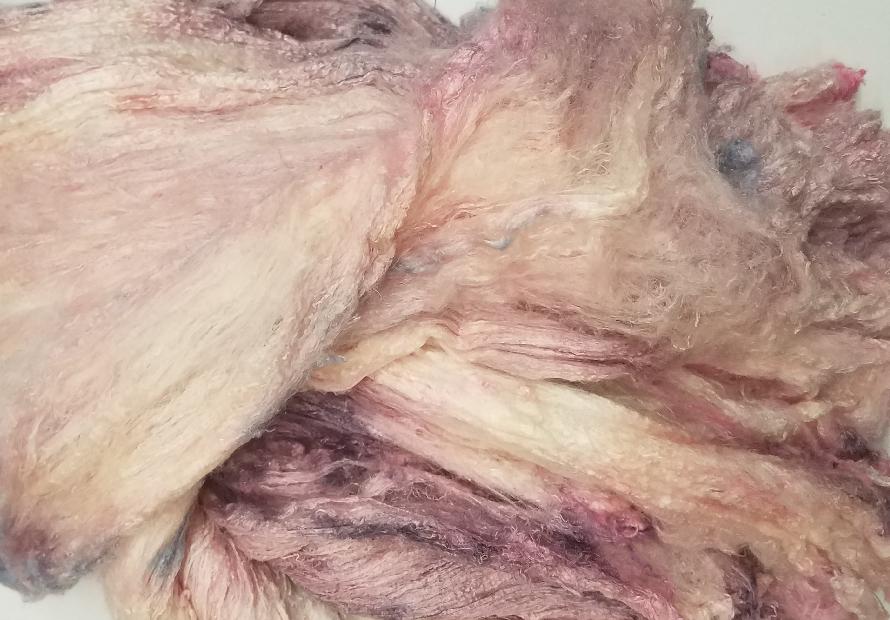 Bewitching Fibers Hand-Painted Mulberry Silk Lap per Ounce - Fairy Dust