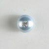 #300196 10mm (3/8 inch) Round Novelty Button with Rhinestones by Dill - Blue