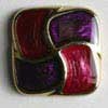 #400013 Full Metal 25mm (1 inch) Lilac and Gold Button by Dill