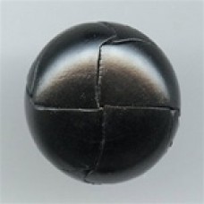 Woven Leather Button - 13 mm (1/2 inch) Fashion Button - Black Leather