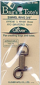 Clover #6190 Swivel Rings Antique Gold 3/8 inch