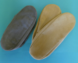 Fiber Trends Suede Slipper Soles -  5 inch Charcoal