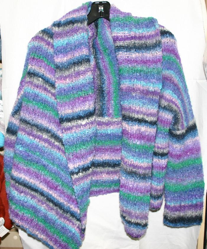 Hand Knit Garment GSS-009 - Small - Wool Silk Mohair Nylon
