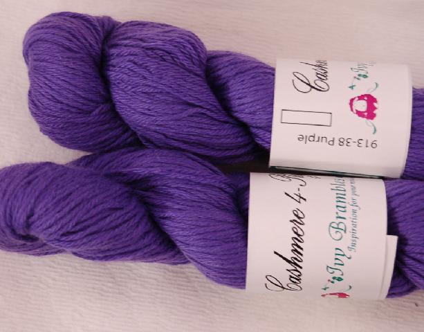 Ivy Brambles Cashmere 4-Ply Yarn - 38 Purple