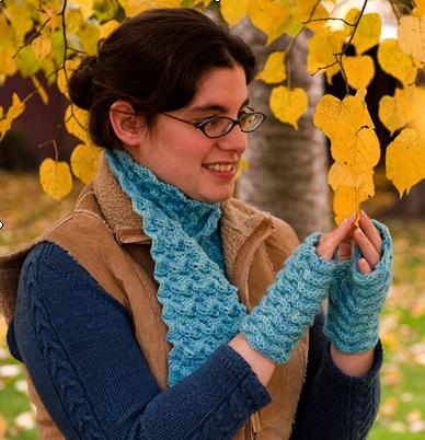 Ivy Brambles Water Scarf and Mitts Pattern by Patti Waters