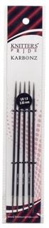 Knitters Pride Karbonz Double Pointed US   6 (4.00 mm)  6 inch (15 cm) Needles