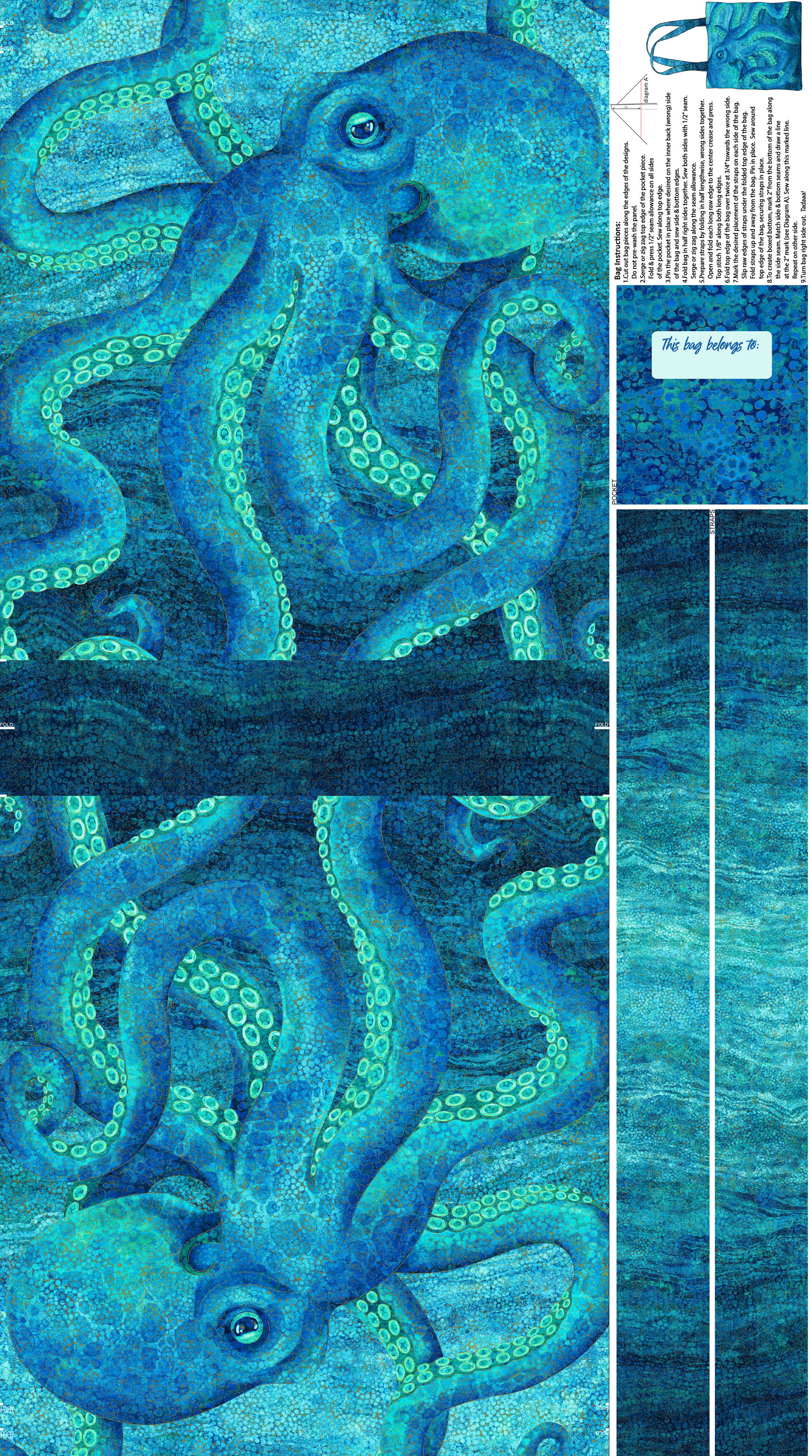 Shimmer Enigma Fabric - Canvas Bag Panel - C281...