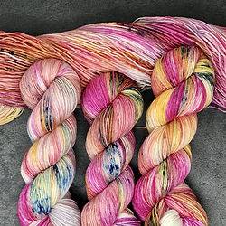 Shirsty Cat Designs BFL Sock Yarn - Gum Ball Blast