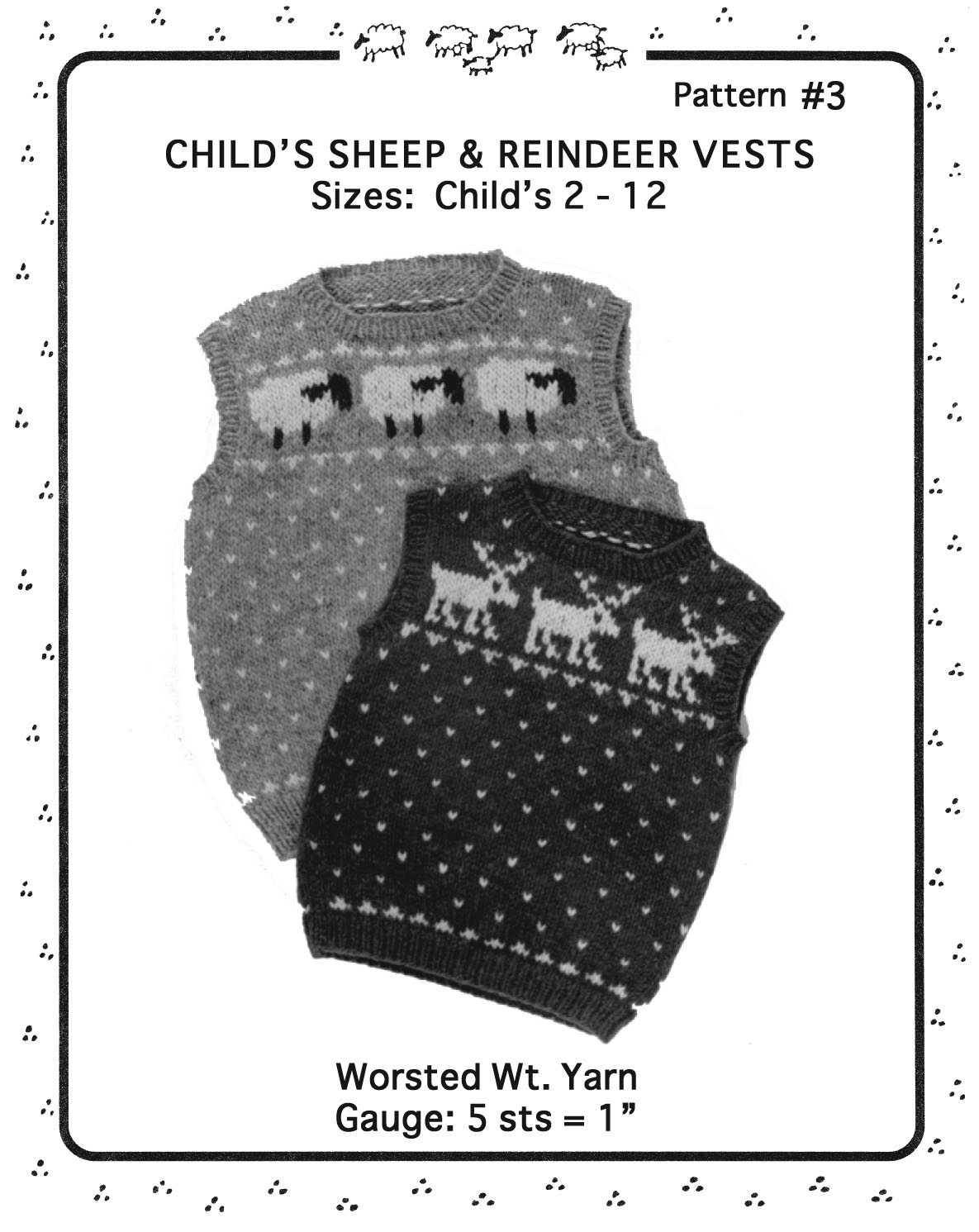 Yankee Knitters Childs Sheep & Reindeer Vests - Childs 2-12 #3 Yankee Knitters Childs Sheep & Reindeer Vests - Childs 2-12 #3