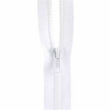 22 inch (56 cm) - Coats Sport Closed Bottom Zipper - White